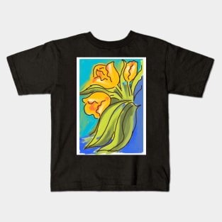 COLORFUL YELLOW TULIPS Kids T-Shirt